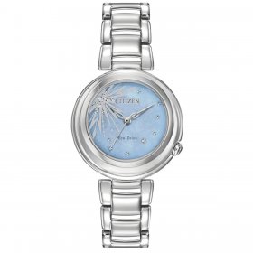 Citizen EM0580-58N Women's Disney Blue MOP Dial Diamond Watch