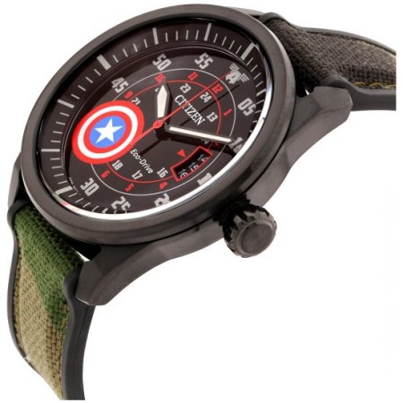 Citizen Captain America Quartz Movement Black Dial Men's Watch AW1367-05W