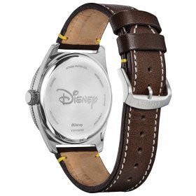 Citizen Men's Eco-Drive Disney Mickey Mouse Brown Leather Strap - AW1599-00W
