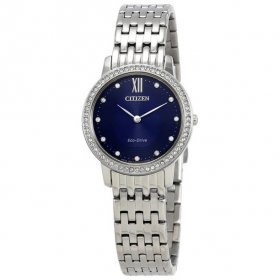 CITIZEN Women's Eco-Drive Silhouette Crystal Stainless Steel Watch EX1480-58L