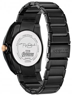 Citizen Men's Eco-Drive Marvel Tony Stark "I LOVE YOU 3000" Special Edition Black IP Watch - AW1017-58W