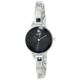 Citizen Silhouette Black Dial Stainless Steel Ladies Watch EX132054E