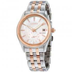 Citizen Women's Eco-Drive Corso Mother of Pearl Dial Stainless Steel Watch EV1036-51Y