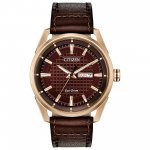 Citizen AW0083-08X Men's Drive Brown Dial Leather Strap Watch