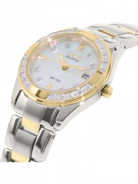 Citizen Women's Eco-Drive Two-Tone Stainless Steel Diamond Watch EW1824-57D